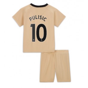 Chelsea Christian Pulisic #10 Tredjedraktsett Barn 2022-23 Kortermet (+ Korte bukser)